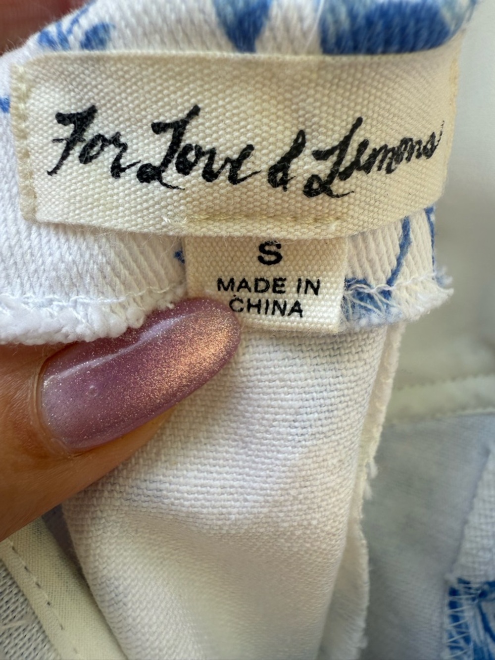 For Love And Lemons Monika Mini Dress Floral Blue White - Picture 13 of 15